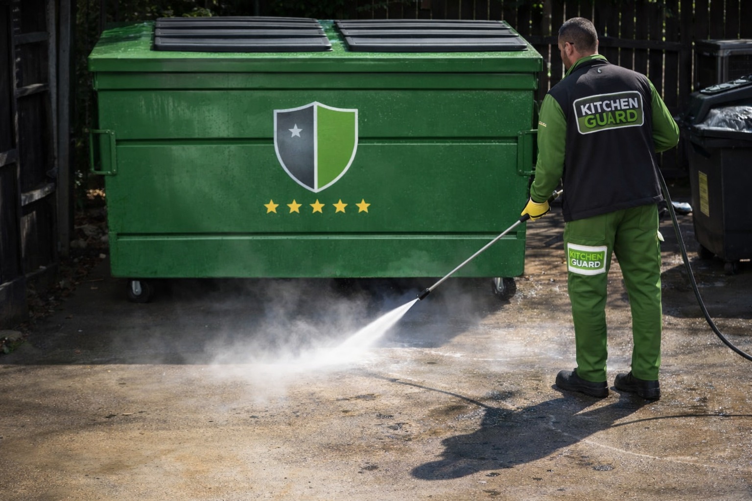 Professional Dumpster Pad Cleaning