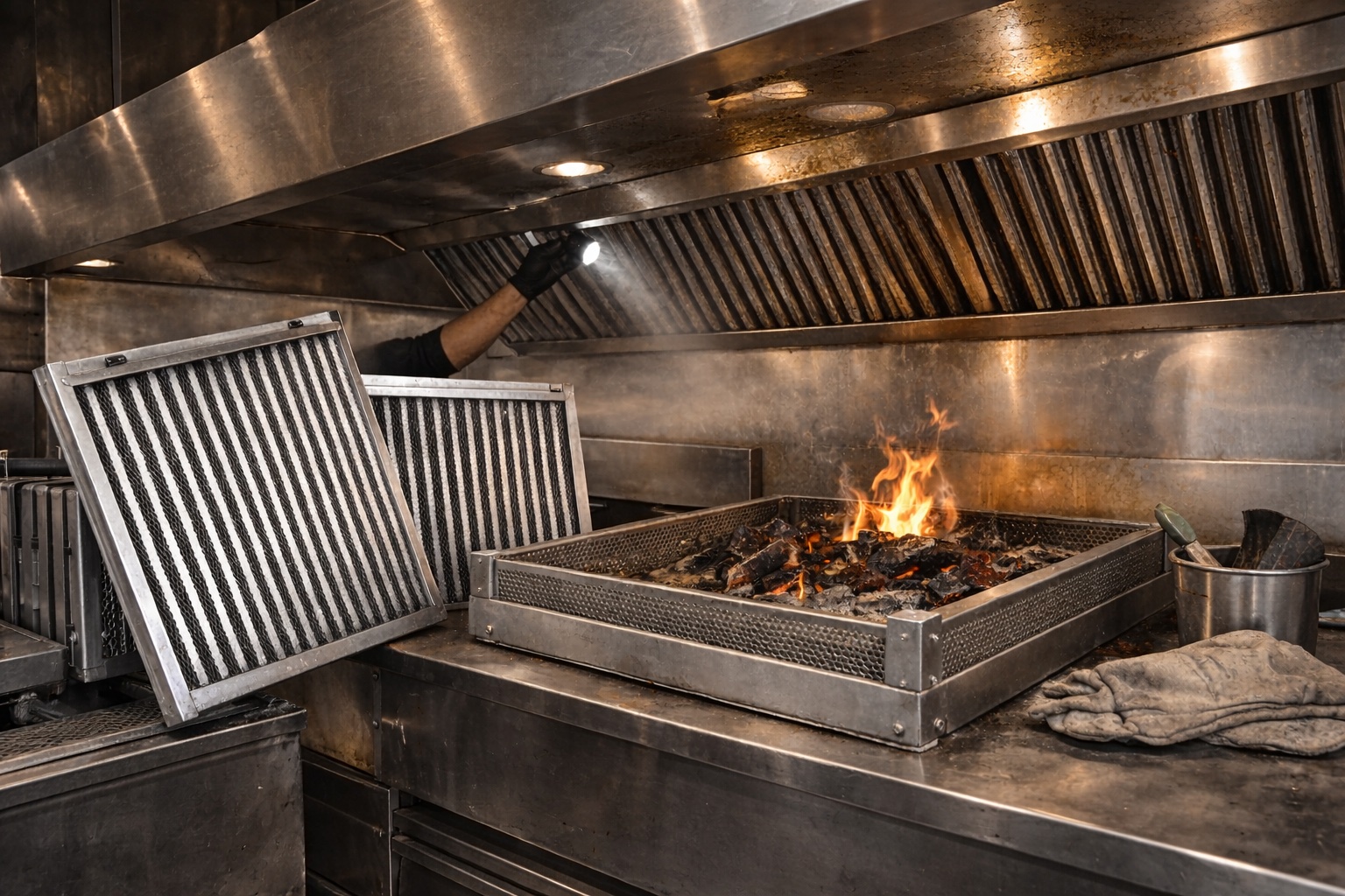 Solid Fuel Hood Cleaning & Spark Arrestor Filters